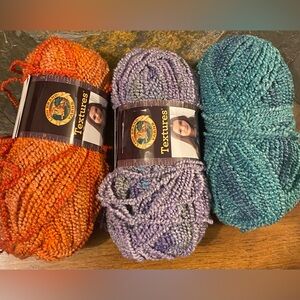 Lionbrand Textures 3 unused Yarn Skeins